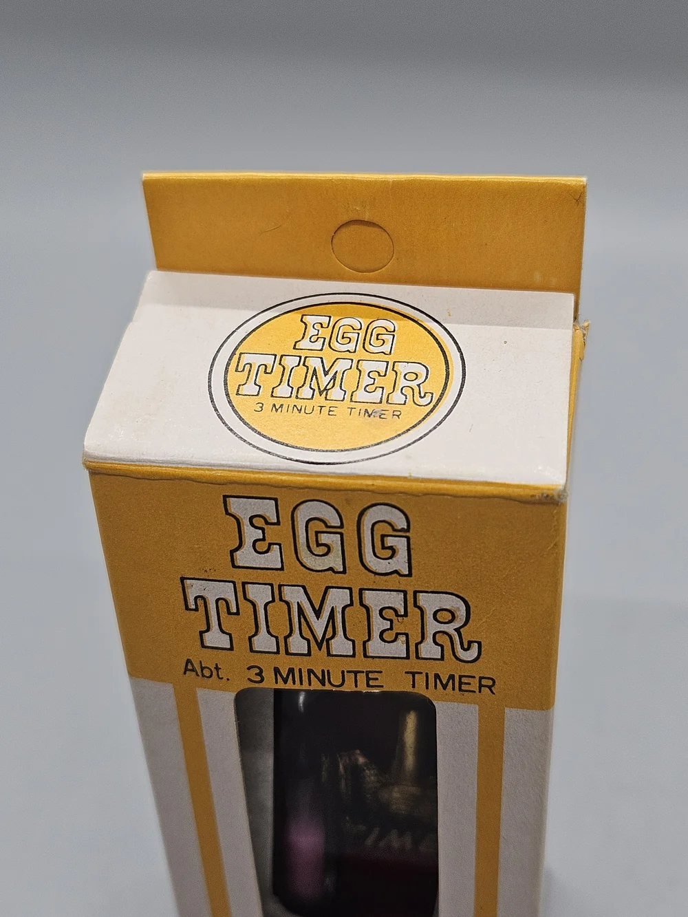 Vintage MCM Clear Red Acrylic Lucite 3 Min Egg Timer Hourglass Japan Boxed 3.5